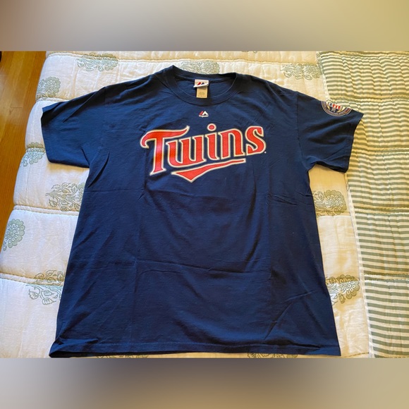 Majestic Minnesota Twins Jim Thome Jersey Tee National Baseball HOF Coop… - Picture 1 of 6